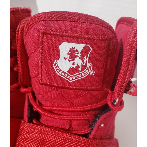 Vlado Footwear Mens Atlas II 2 Red Mono Hi-Top Shoes IG-1500-5R US Size 8 - Picture 4 of 16